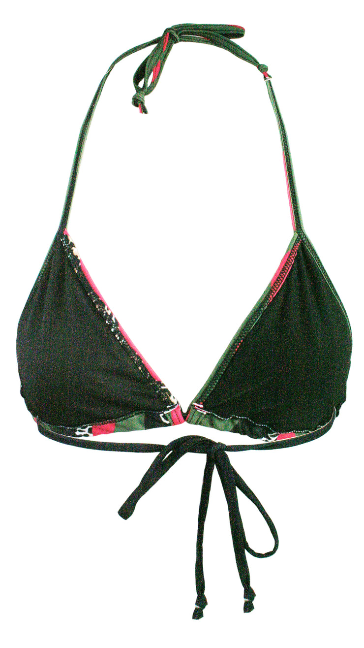 Waving Leopard Triangle Bikini Top