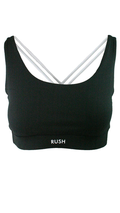 Black/White Free My Heart Sports Bra