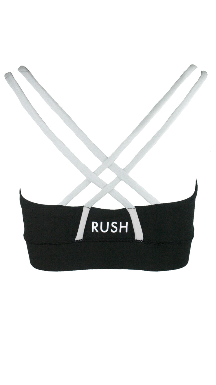 Black/White Free My Heart Sports Bra