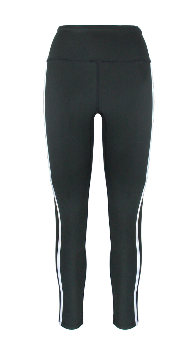 Black Velocity Panel F/L Tights