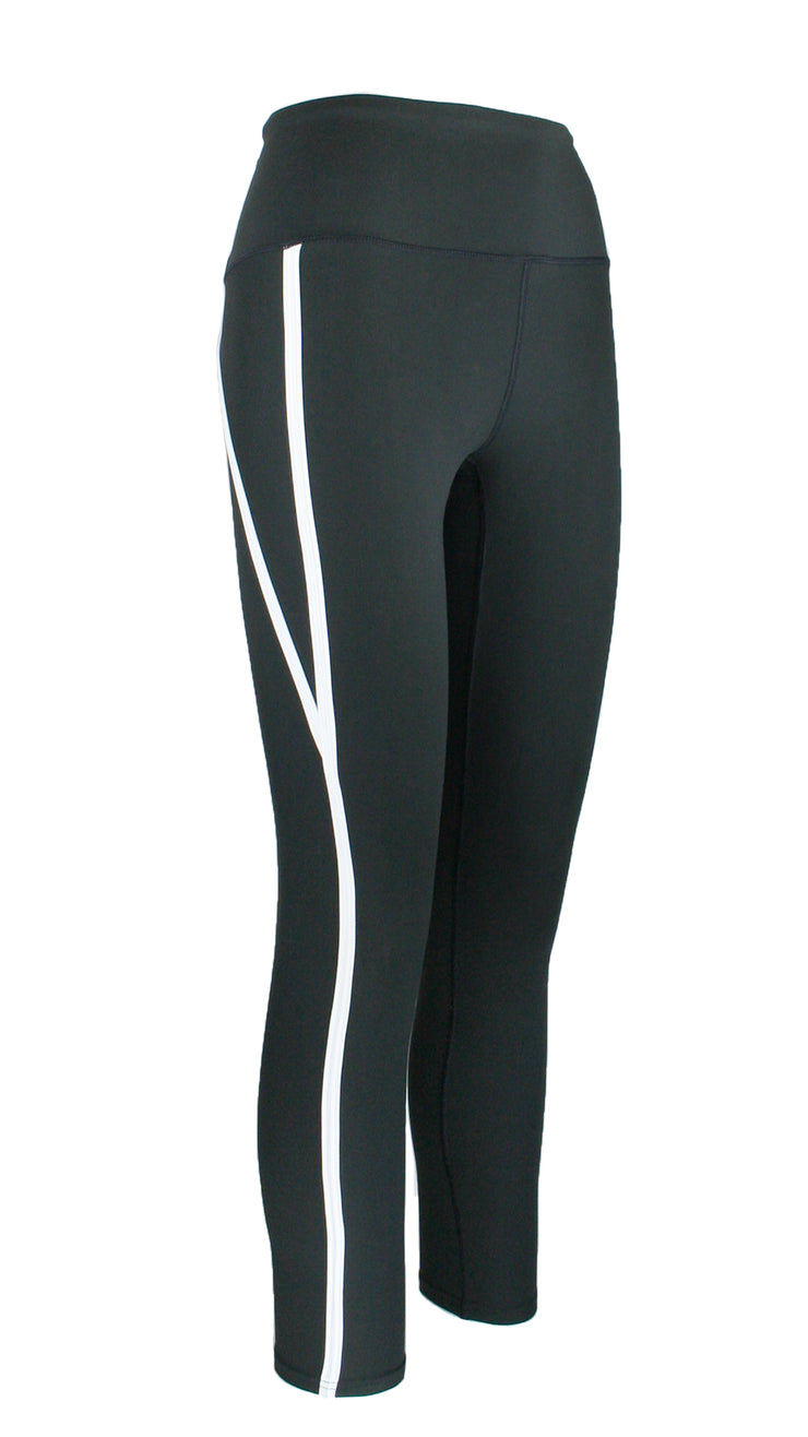 Black Velocity Panel F/L Tights