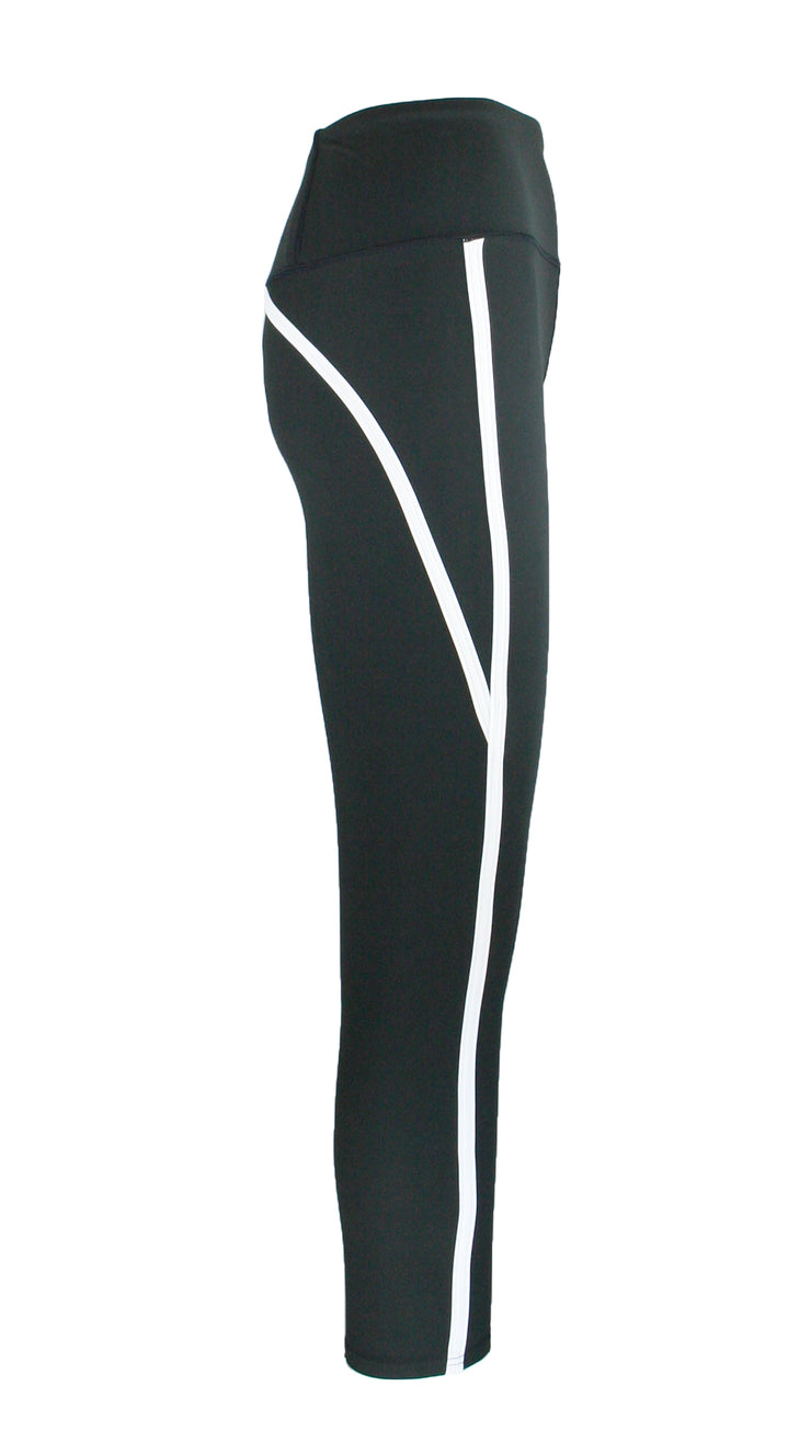 Black Velocity Panel F/L Tights