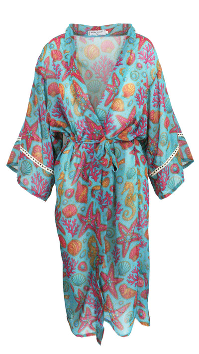 Shellshocked Glam Chiffon Kimono Cover Up