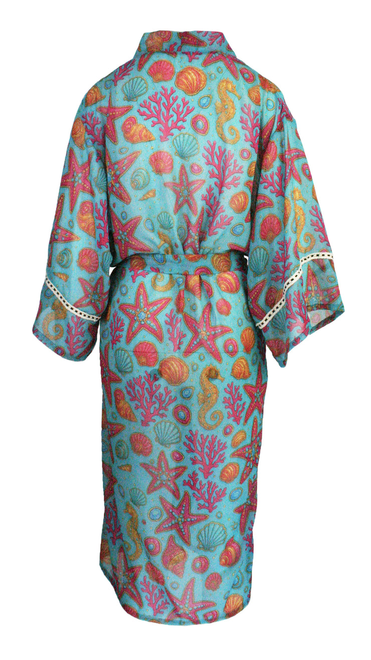 Shellshocked Glam Chiffon Kimono Cover Up