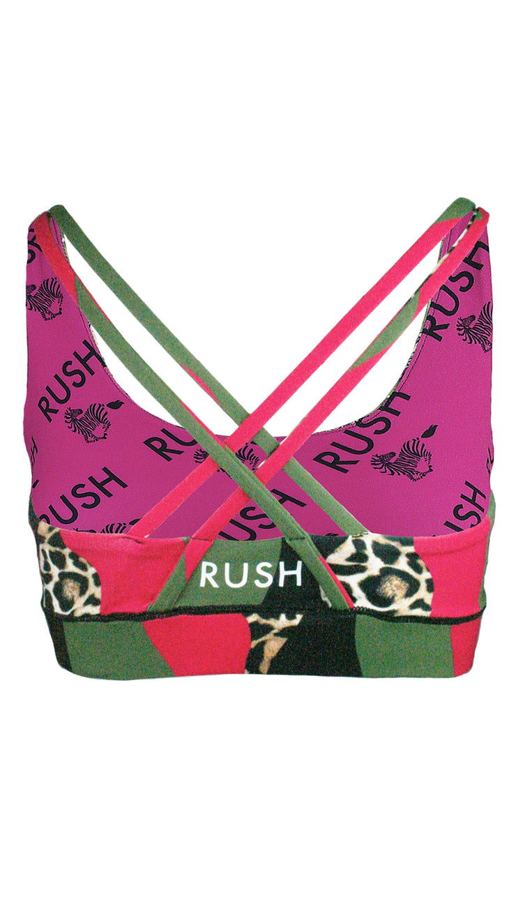 Waving Leopard Free My Heart Sports Bra