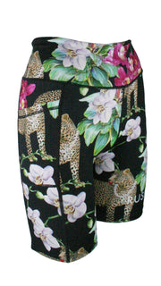 Leopard's Kiss Black High Waist Shorts
