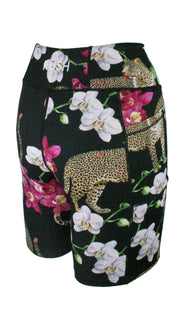 Leopard's Kiss Black High Waist Shorts