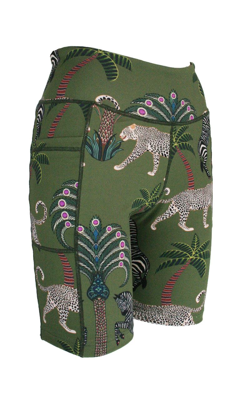 Okavango Olive High Waist Shorts