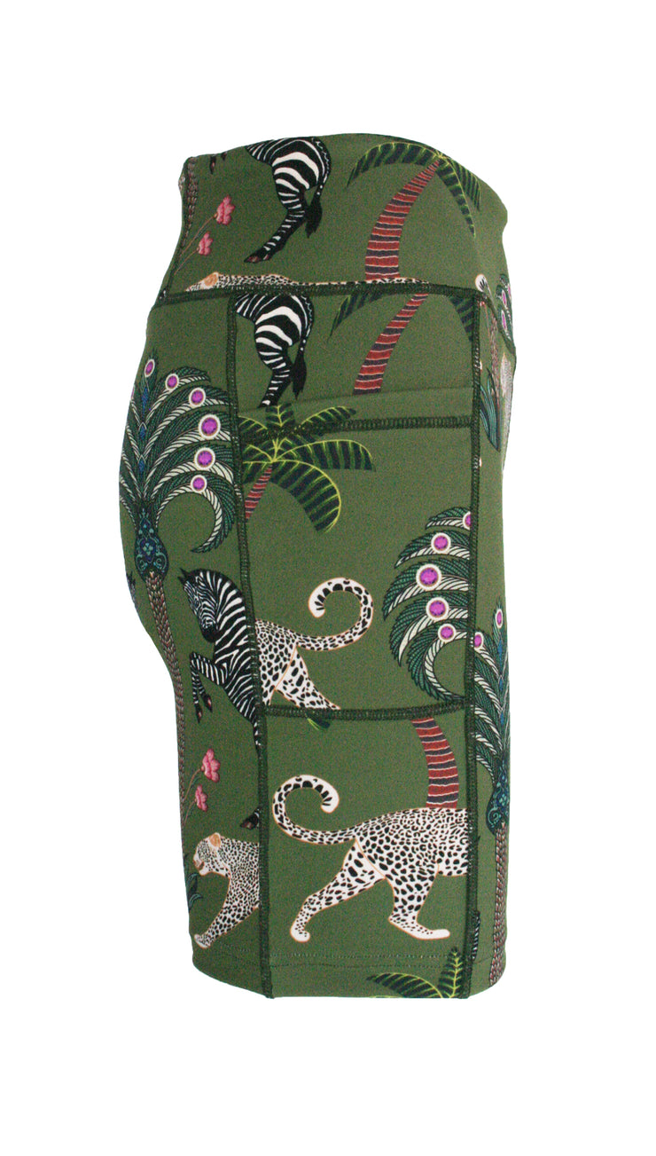Okavango Olive High Waist Shorts