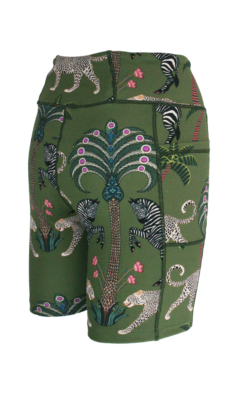 Okavango Olive High Waist Shorts