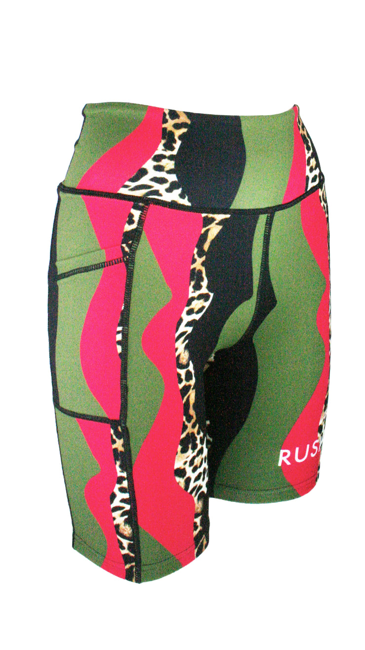 Waving Leopard High Waist Shorts