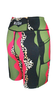Waving Leopard High Waist Shorts