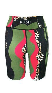 Waving Leopard High Waist Shorts