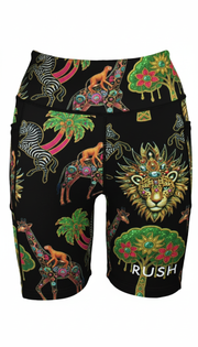 Zambezi Gold Black High Waist Shorts