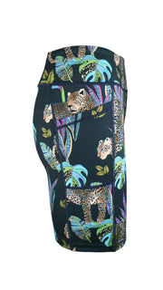 Cobalt Leopard High Waist Shorts