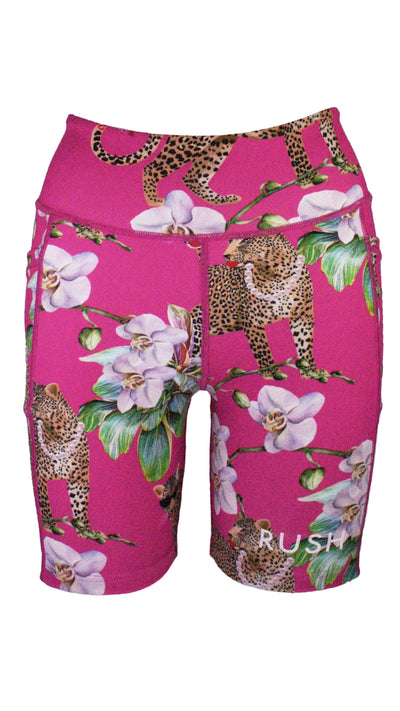 Leopard's Kiss Pink High Waist Shorts