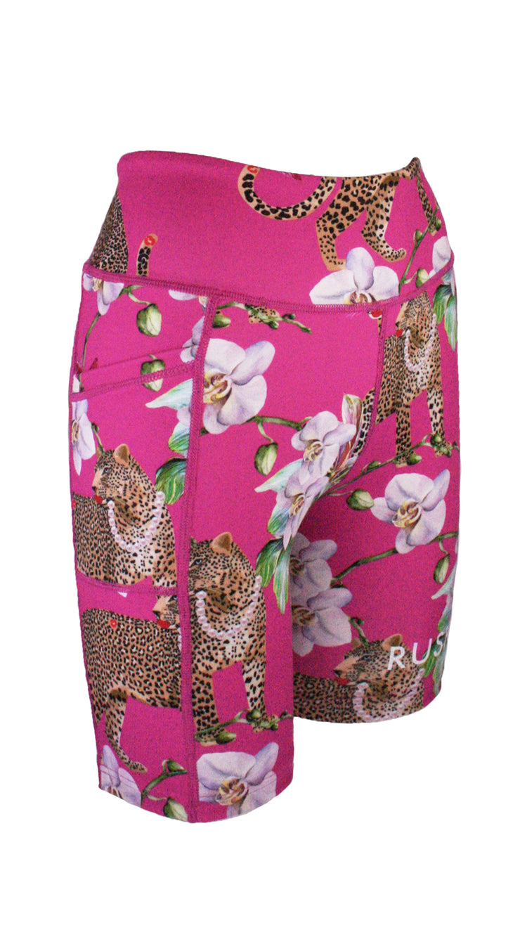 Leopard's Kiss Pink High Waist Shorts