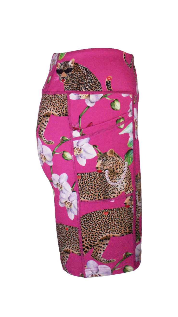Leopard's Kiss Pink High Waist Shorts