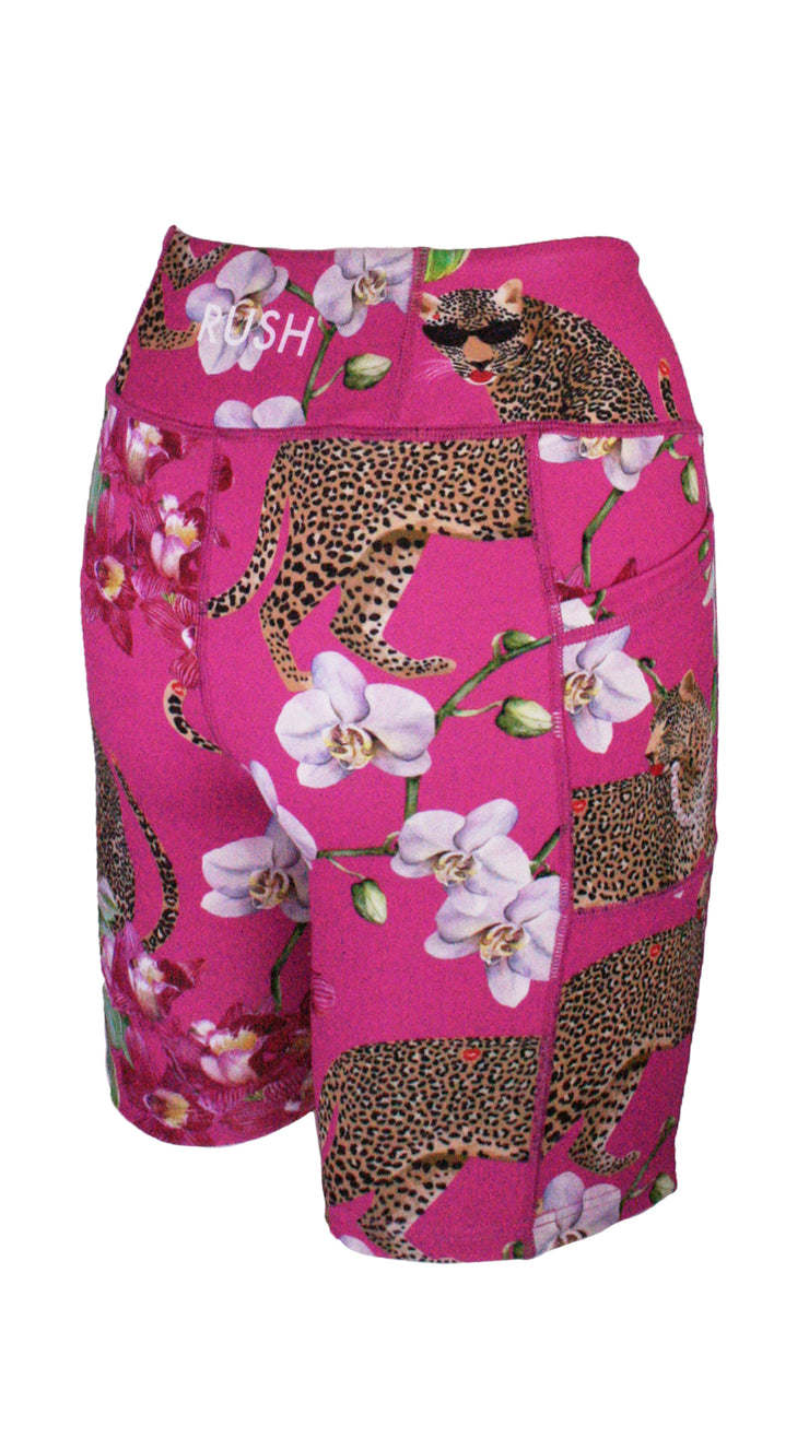 Leopard's Kiss Pink High Waist Shorts