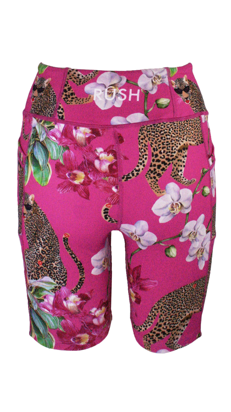 Leopard's Kiss Pink High Waist Shorts