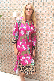 Leopard's Kiss Pink Luxe Shirt Dress