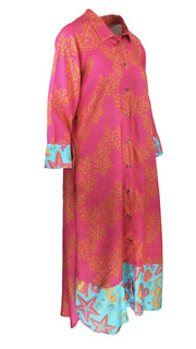 Coral Reef Luxe Shirt Dress