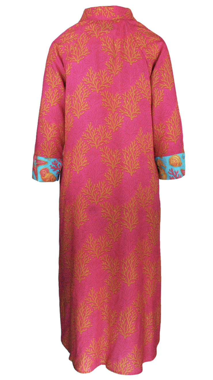Coral Reef Luxe Shirt Dress