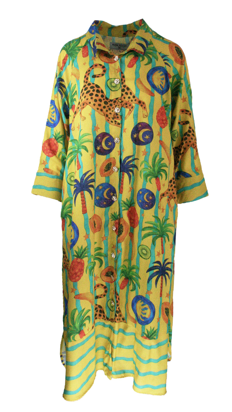 Cosmic Safari Luxe Shirt Dress