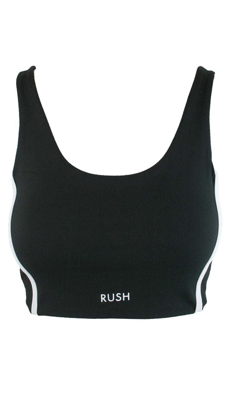 Black Panel Pro Sports Bra