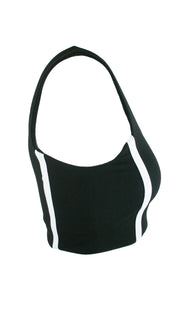 Black Panel Pro Sports Bra
