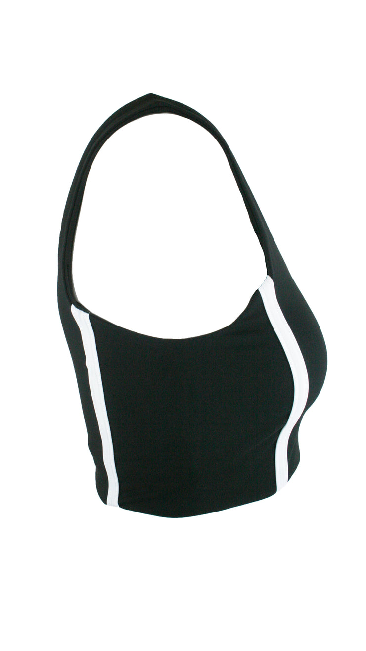Black Panel Pro Sports Bra