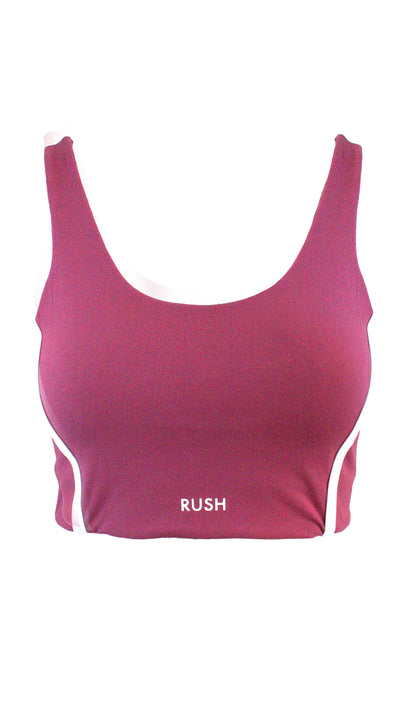 Claret Panel Pro Sports Bra