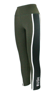 Dark Olive/Black Panel Pro F/L Tights