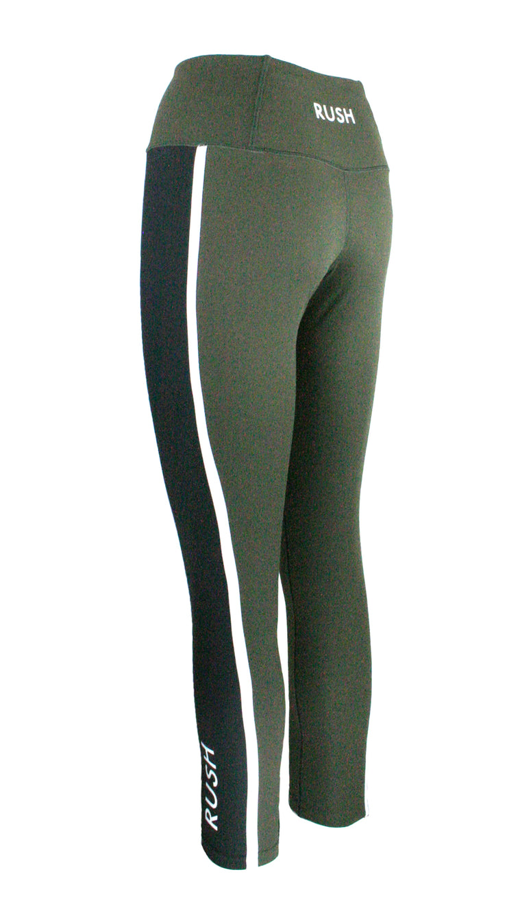 Dark Olive/Black Panel Pro F/L Tights