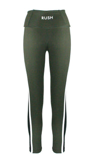 Dark Olive/Black Panel Pro F/L Tights