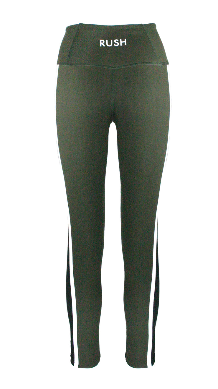 Dark Olive/Black Panel Pro F/L Tights