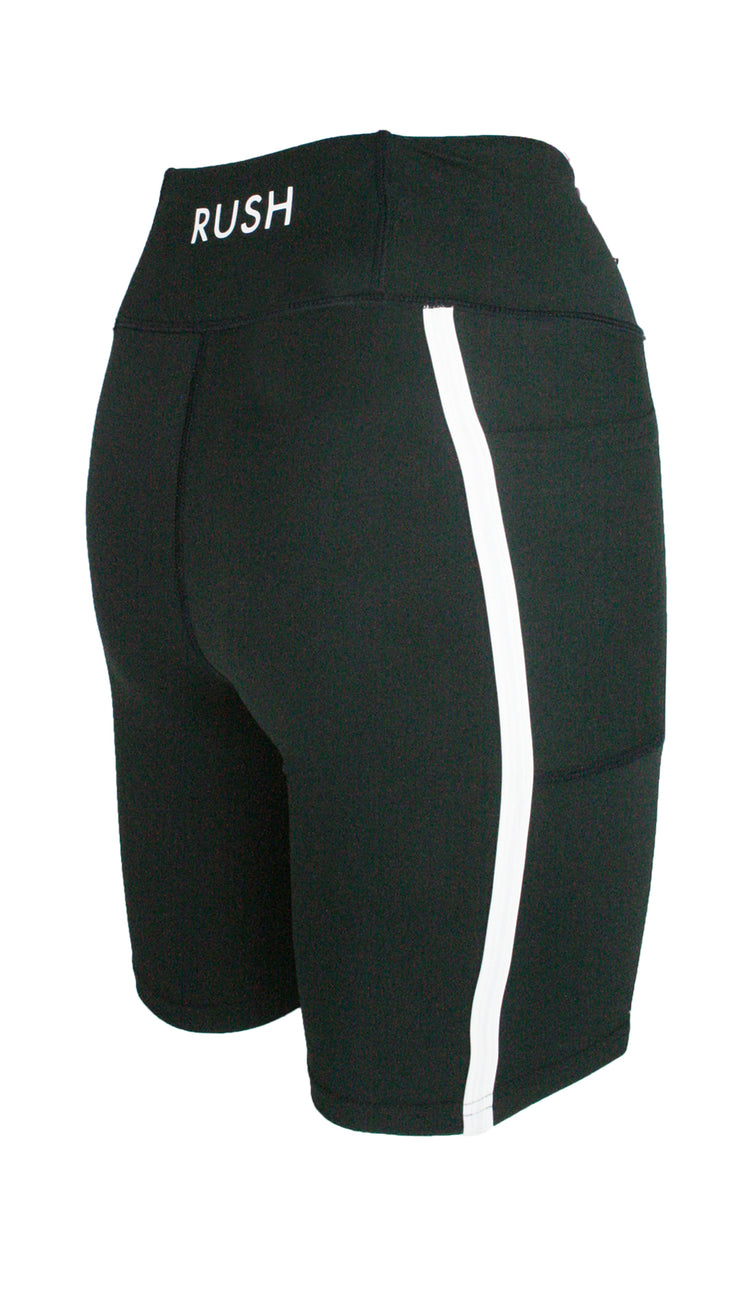 Black Panel Pro High Waist Shorts