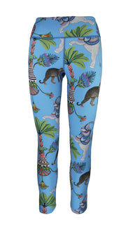 Lunch With Leopards Blue F/L Tights