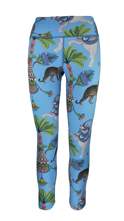 Lunch With Leopards Blue F/L Tights