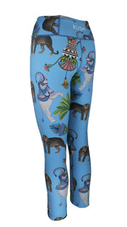 Lunch With Leopards Blue F/L Tights
