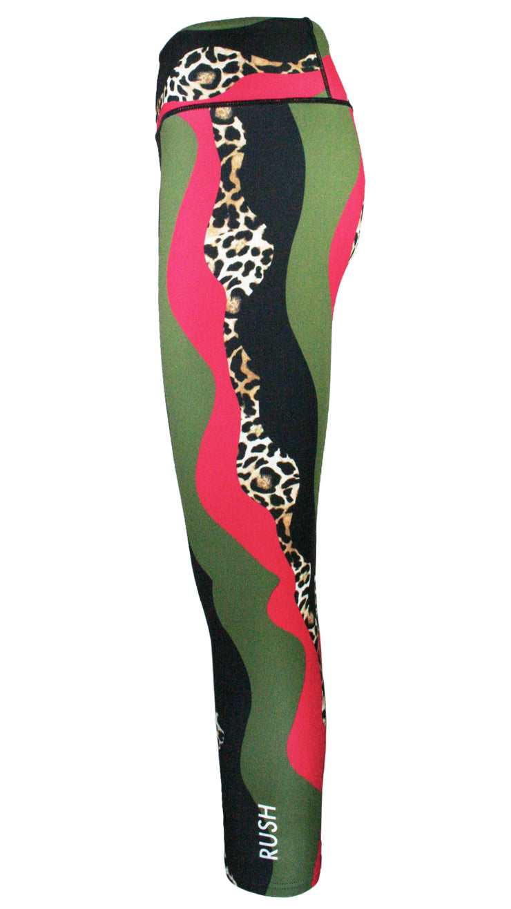 Waving Leopard F/L Tights