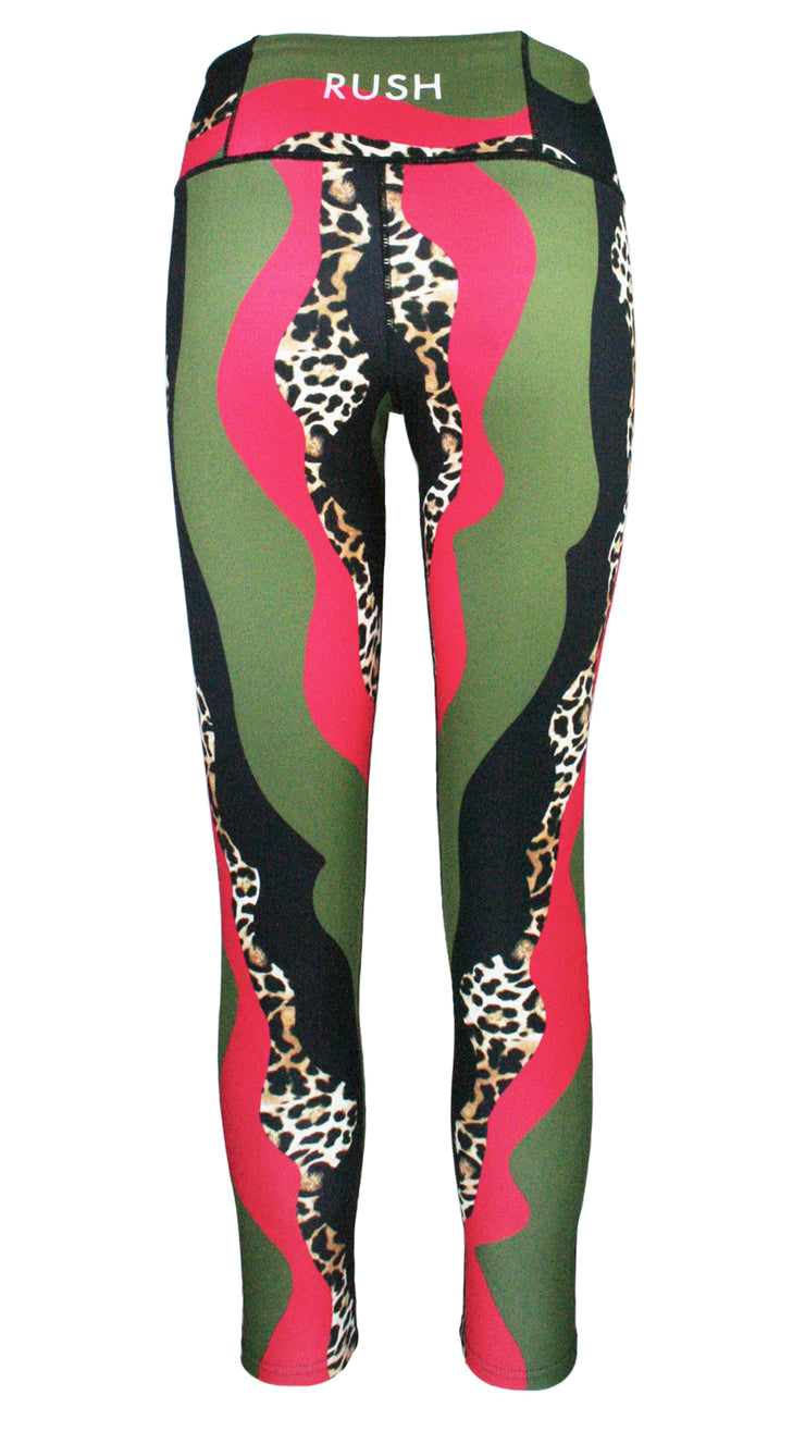 Waving Leopard F/L Tights