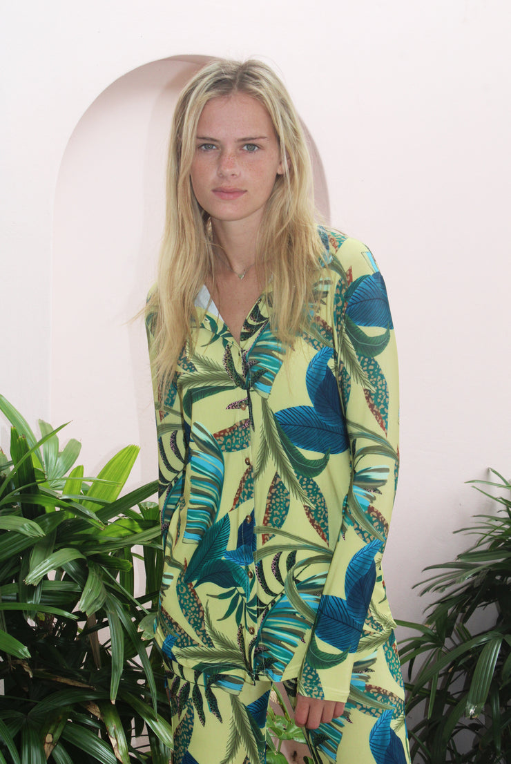Tropical Splendour Yellow Luxe Shirt