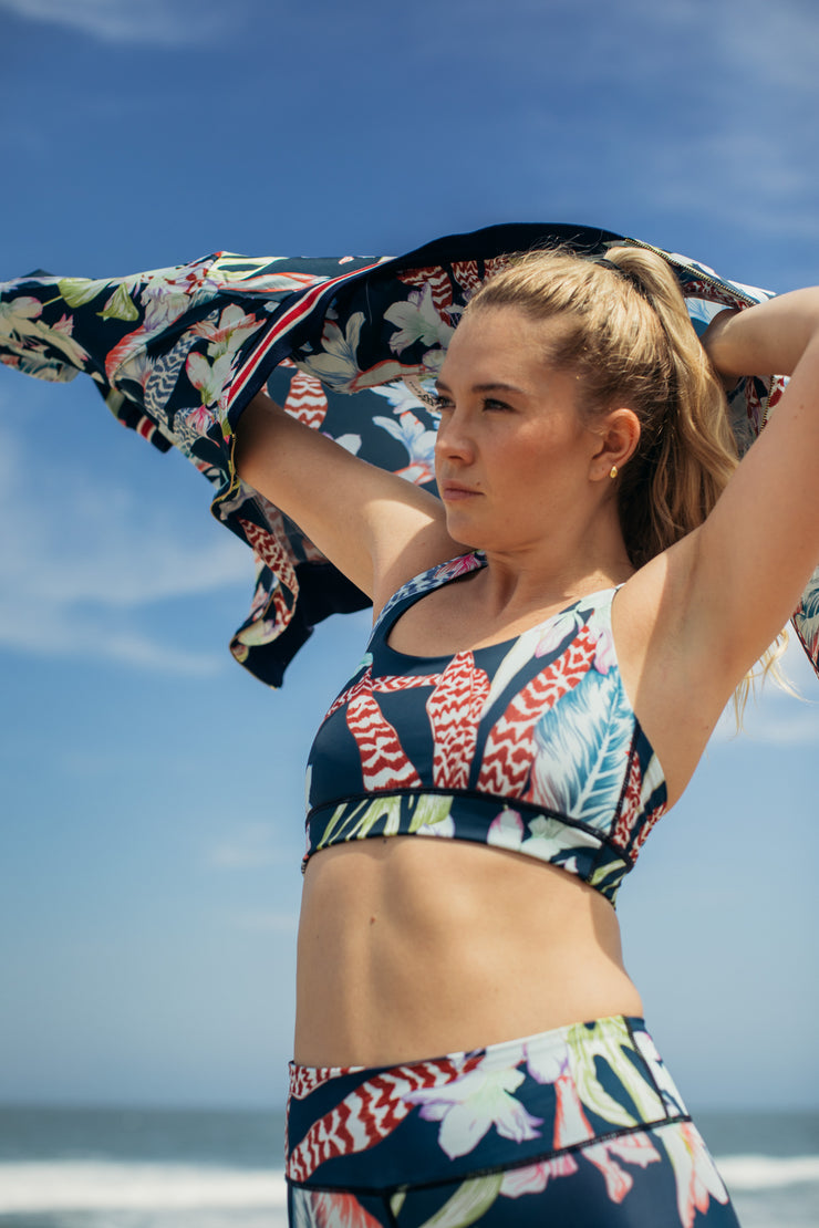 Floral Botanical Free My Heart Sports Bra