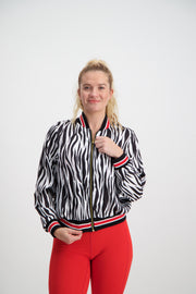 Luxe Legacy Zoot Zebra Bomber Jacket