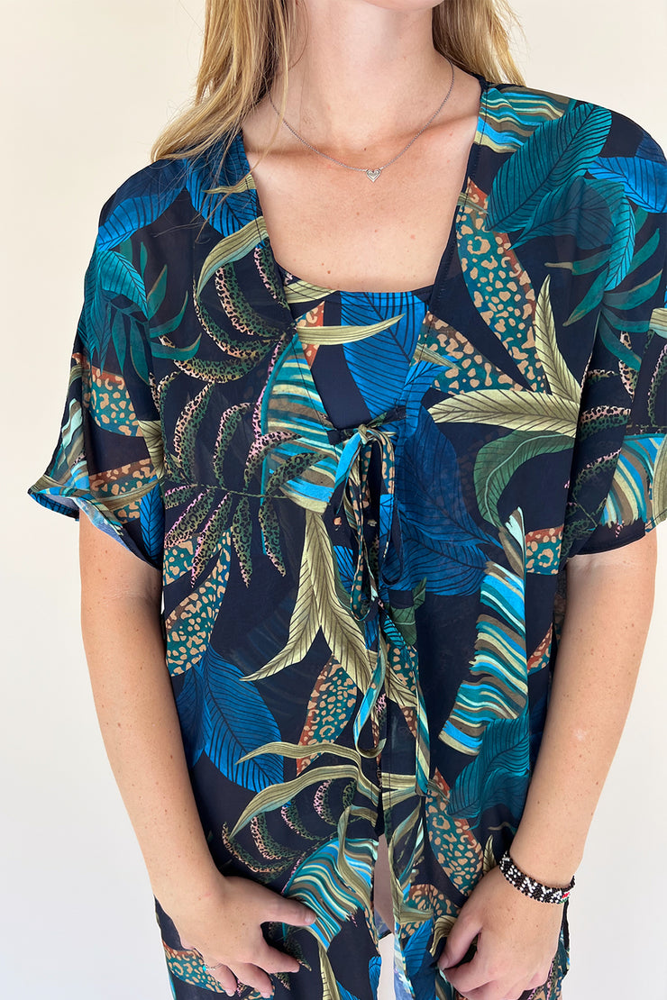 Tropical Splendour Chiffon Beach Cover Up